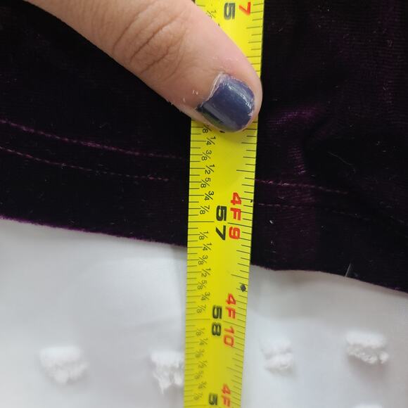 Velvet Maxi wrap Prom Bridesmaid dress Purple Witchy vibes High slit Formal - Picture 5 of 13